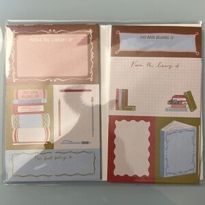 NWT Bookplate Sticker Labels